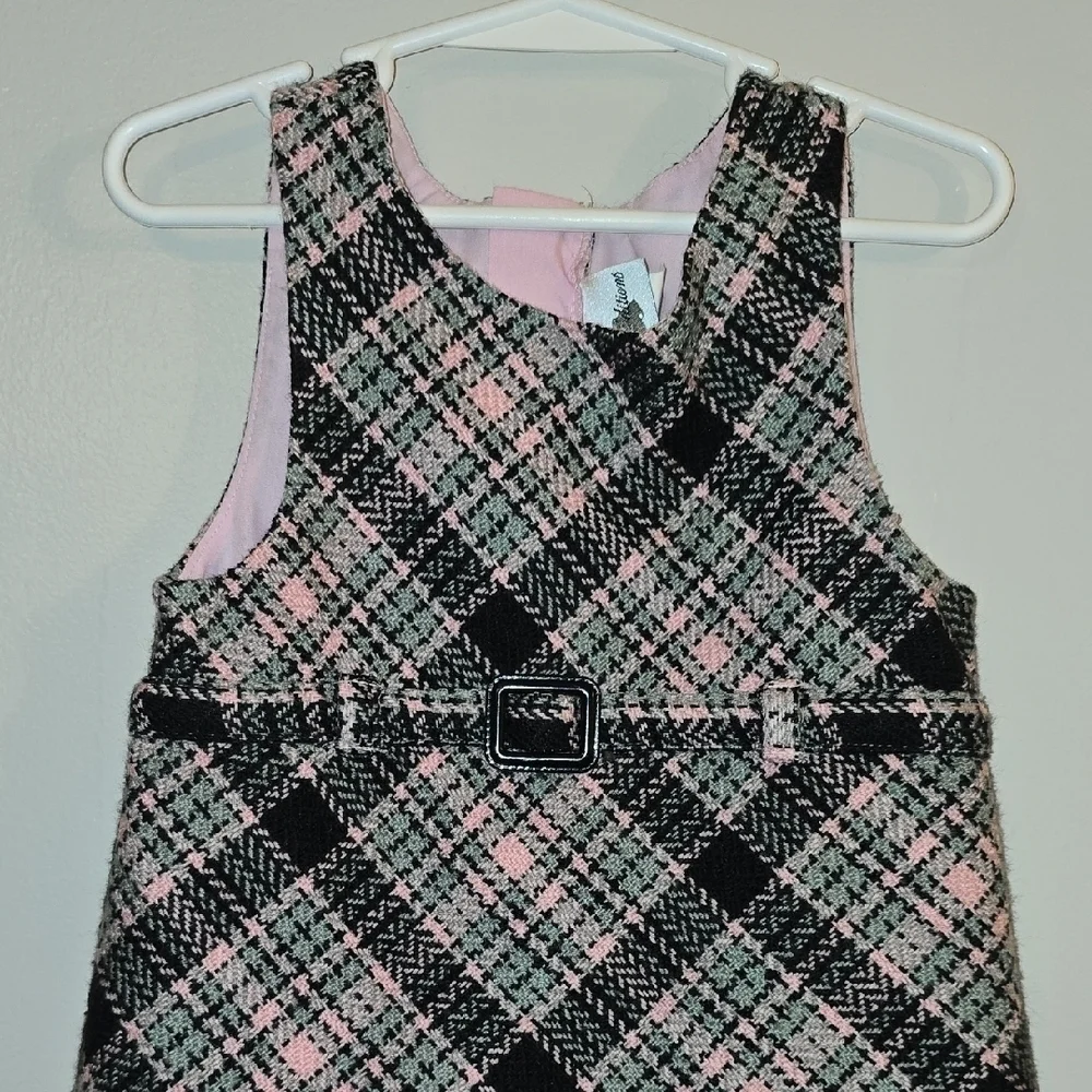 Rare Editions Plaid Dress with Belt